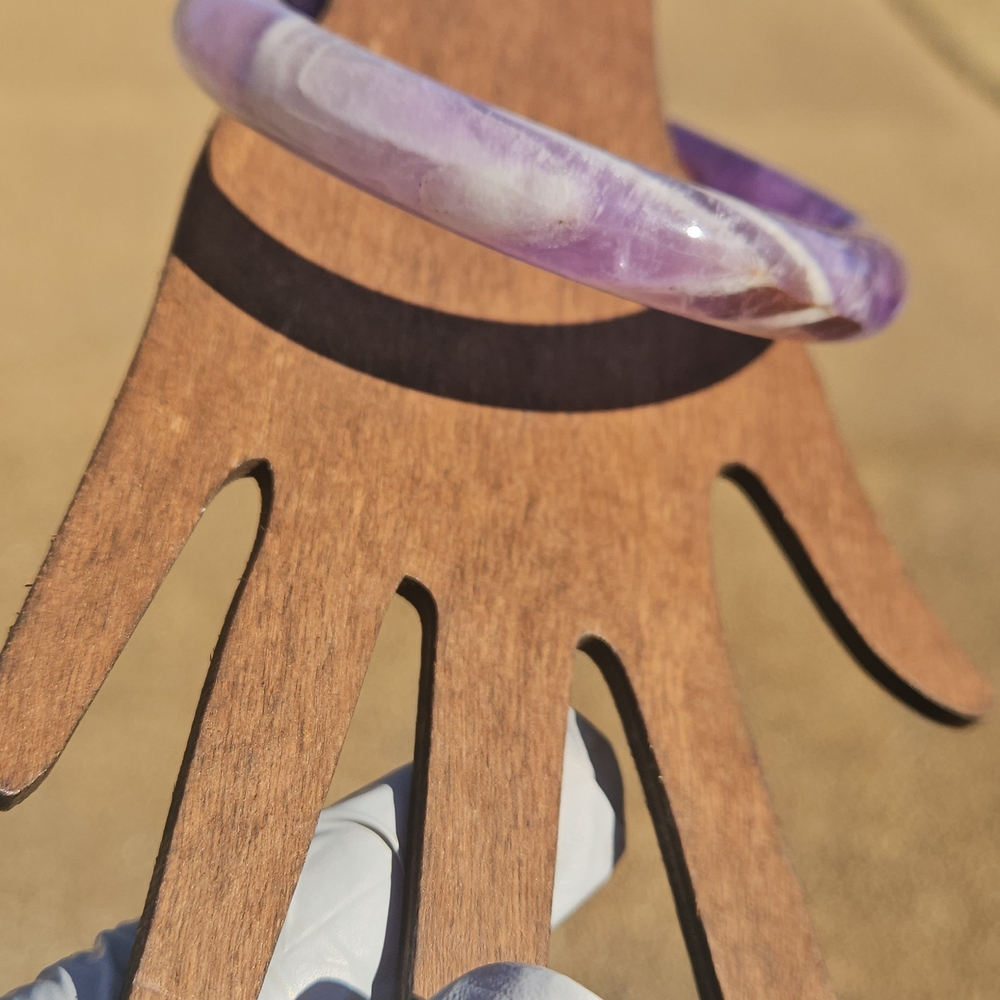Amethyst Hard Bangle - Picture 4 of 4